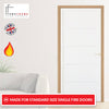 Made to Size Single Interior Unfinished Oak Veneered Frame - For 30 Minute Fire Doors