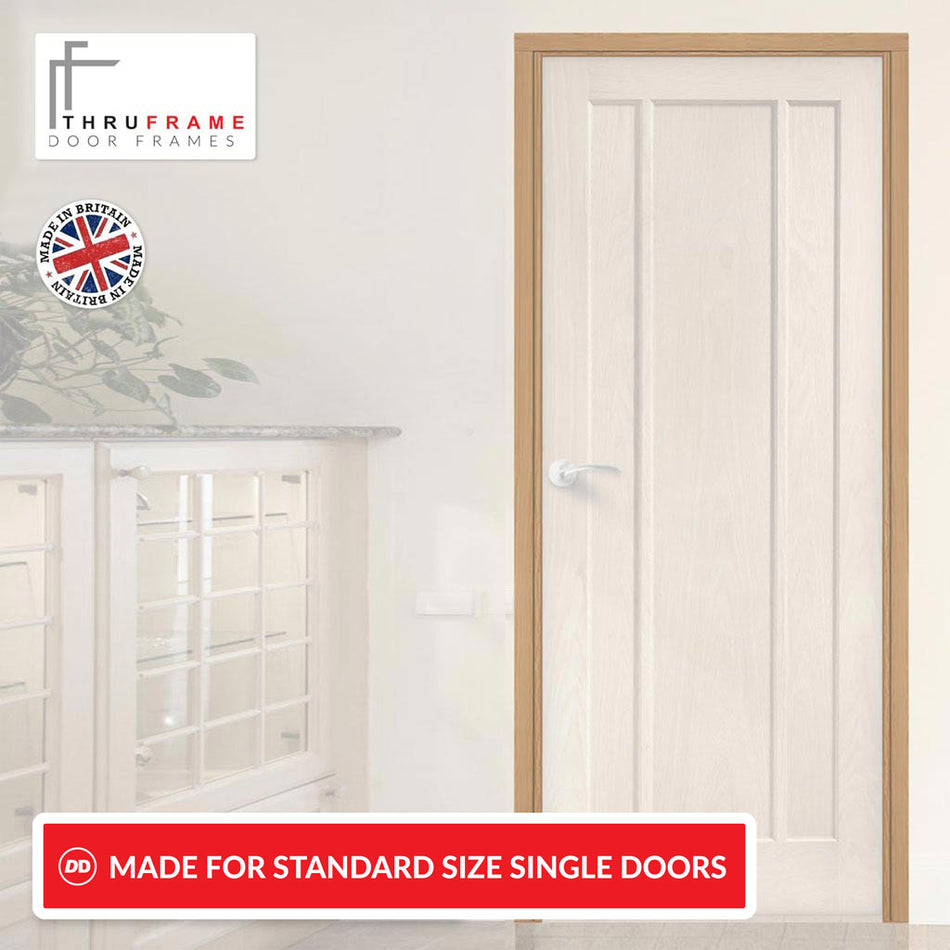 Made to Size Single Interior Unfinished Oak Veneered Frame