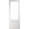 Bespoke Madison White Primed Internal Door - Clear Bevelled Glass