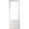 Bespoke Madison White Primed Internal Door - Clear Bevelled Glass