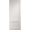Top Mounted Black Sliding Track & Door - Madison White Primed Panel Door