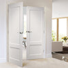 Madison White Primed Panel Door Pair