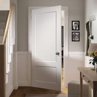 Image: Madison White Primed Panel Fire Door - 1/2 Hour Fire Rated