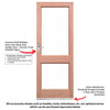 Mahogany Wooden 2XGG Exterior Back Door - Toughened Double Glazing