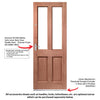 Malton Sterling Hardwood Back Door - Clear Toughened Double Glazing