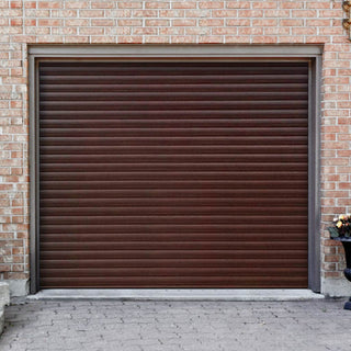 Image: Gliderol Electric Insulated Roller Garage Door from 1995 to 2146mm Wide - Laminated Mahogany
