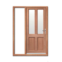 Malton External Hardwood Door and Frame Set - Frosted Double Glazing - One Unglazed Side Screen, From LPD Joinery