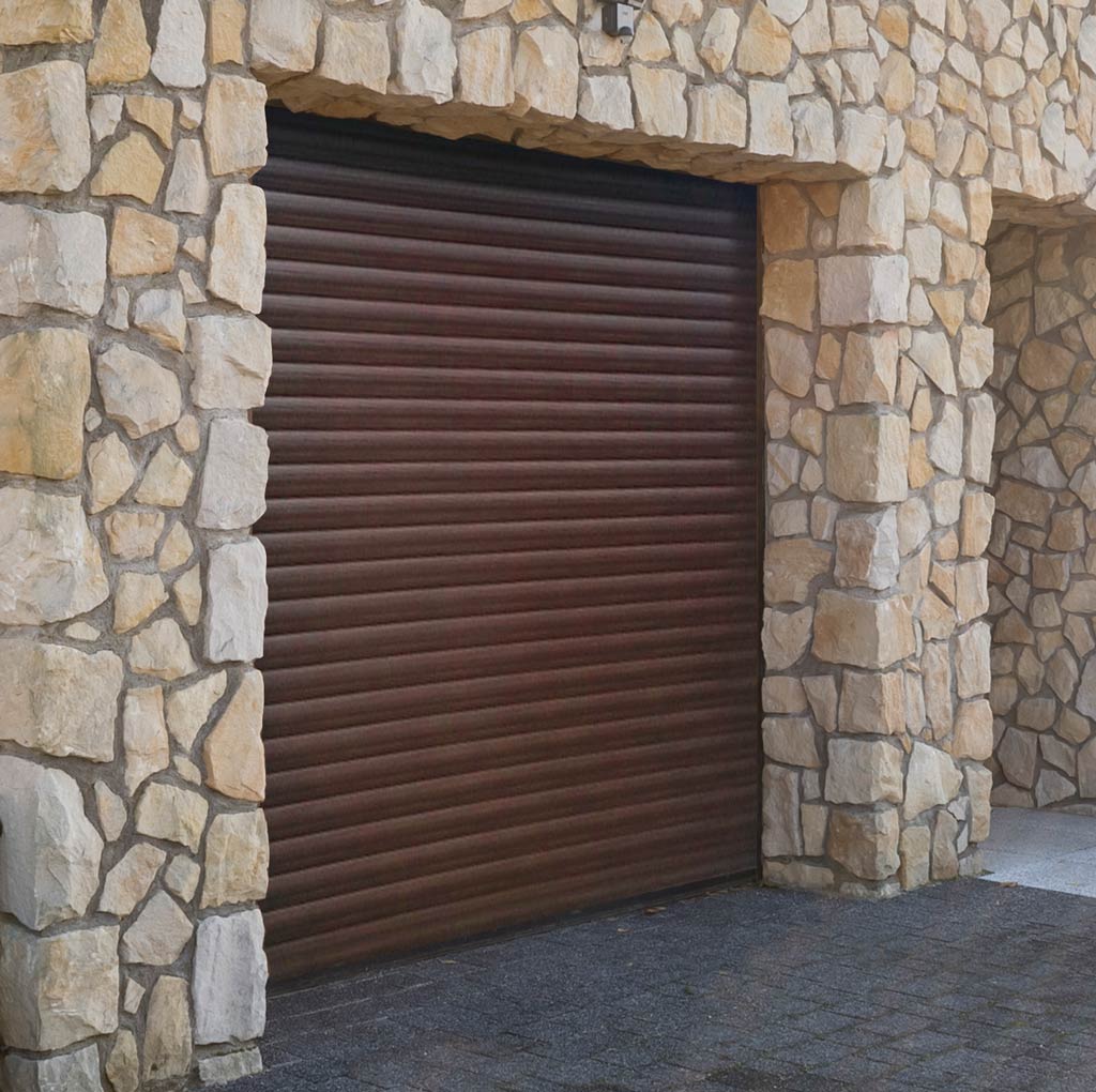 Gliderol Electric Insulated Roller Garage Door from 1900 to 1994mm Wide - Laminated Mahogany