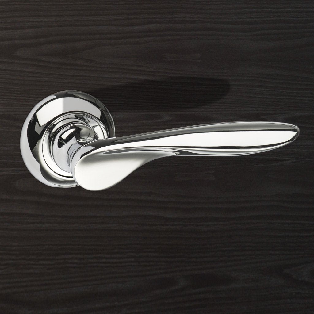 Malta Mediterranean Lever on Round C Rose - Polished Chrome