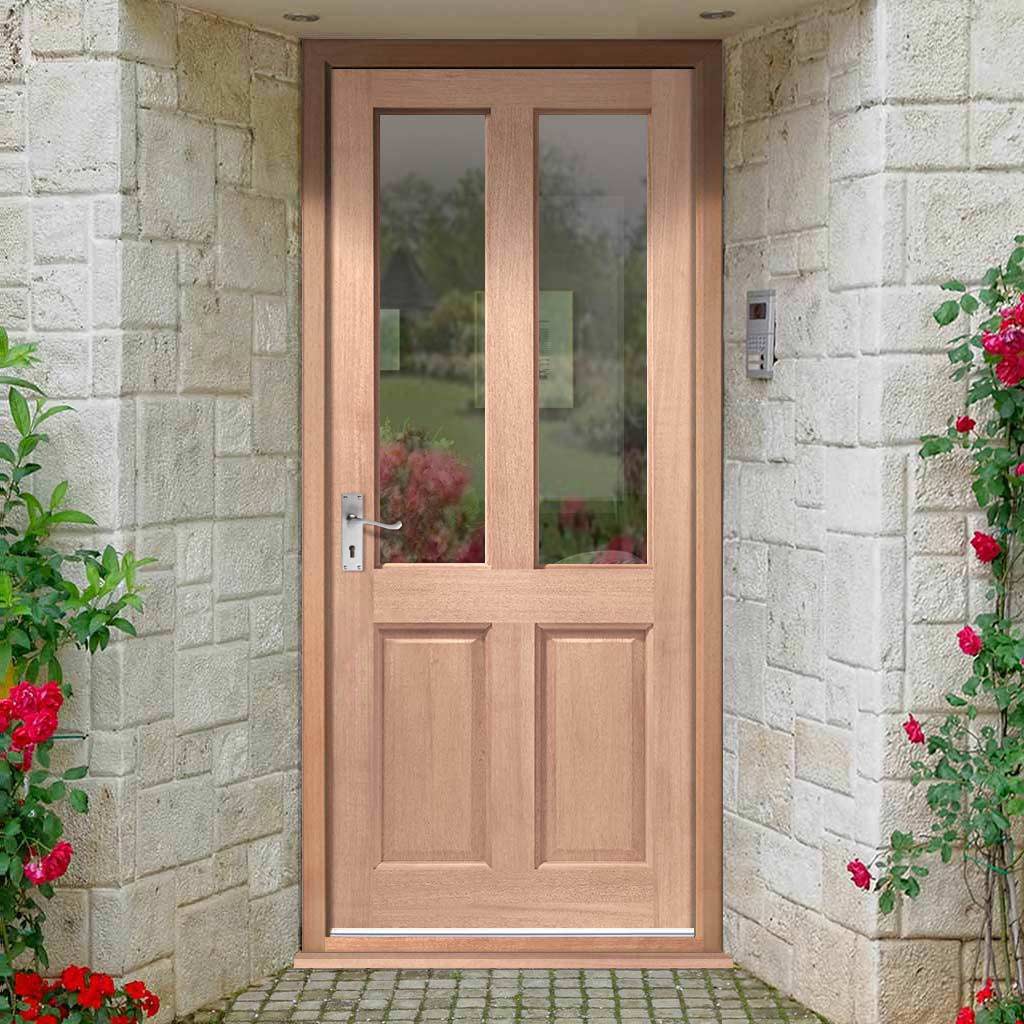 Malton External 2L Hardwood Front Door - Clear Double Glazing