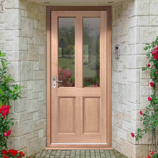 Image: Malton External 2L Hardwood Door - Clear Double Glazing
