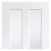 Five Folding Doors & Frame Kit - Malton Shaker 3+2 - Clear Glass - White Primed