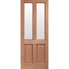 Part L Compliant Chesham Exterior Oak Door - Part Frosted Double Glazing - Warmerdoor Style, From LPD Joinery