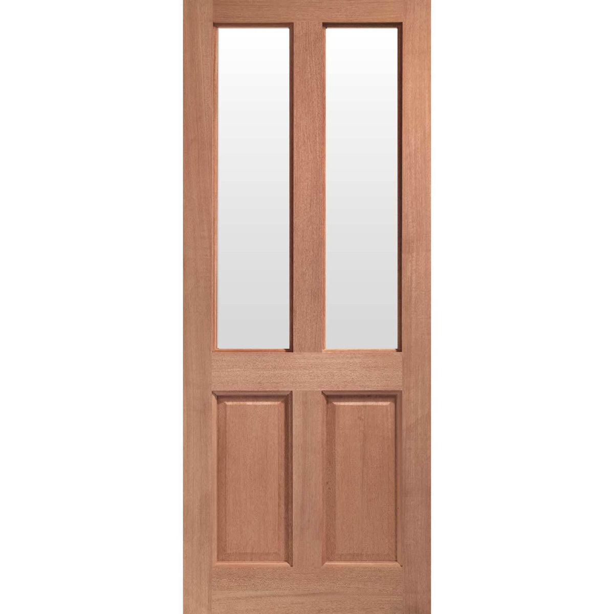 Part L Compliant Chesham Exterior Oak Door - Part Frosted Double Glazing - Warmerdoor Style, From LPD Joinery