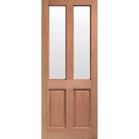 Part L Compliant Chesham Exterior Oak Door - Part Frosted Double Glazing - Warmerdoor Style, From LPD Joinery