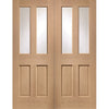 Malton Oak Door Pair - Bevelled Clear Glass