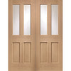 Malton Oak Door Pair - Bevelled Clear Glass