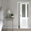 Malton Shaker Single Evokit Pocket Door - Clear Glass - Primed