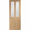 Bespoke Thruslide Malton Oak Shaker 2L Glazed 2 Door Wardrobe and Frame Kit