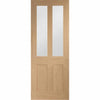 Bespoke Thrufold Malton Oak Shaker 2P & 2L Glazed Folding 3+3 Door