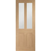 Bespoke Malton Oak Shaker 2P & 2L Glazed Double Pocket Door Detail