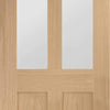 Bespoke Thrufold Malton Oak Shaker 2P & 2L Glazed Folding 3+3 Door
