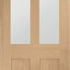 Bespoke Thrufold Malton Oak Shaker 2P & 2L Glazed Folding 2+1 Door