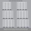 Room Divider - Handmade Eco-Urban® Brooklyn with Two Sides DD6308F - Frosted Glass - Premium Primed - Colour & Size Options