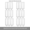 Room Divider - Manhattan Bevelled Clear Glass White Primed Double Doors with Single Side