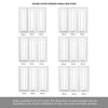 ThruEasi Room Divider - Manhattan Bevelled Clear Glass White Primed Double Doors with Single Side