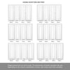 Room Divider - Manhattan Bevelled Clear Glass White Primed Double Doors with Double Sides