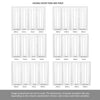 ThruEasi Room Divider - Manhattan Bevelled Clear Glass White Primed Double Doors with Double Sides