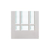 Manhattan Door Pair - Bevelled Clear Glass - White Primed