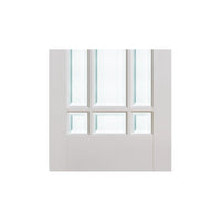 Manhattan Door - Bevelled Clear Glass - White Primed