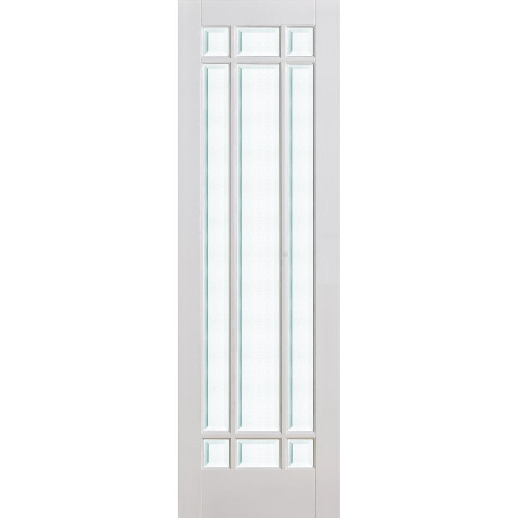 Manhattan Door - Bevelled Clear Glass - White Primed
