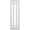 ThruEasi Room Divider - Manhattan Bevelled Clear Glass White Primed Double Doors with Single Side