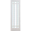 Room Divider - Manhattan Bevelled Clear Glass White Primed Double Doors with Double Sides
