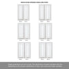 Room Divider - Manhattan Bevelled Clear Glass White Primed Door with Single Side