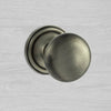 Harrogate Mushroom Old English Mortice Knob - Matt Gun Metal