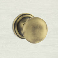 Harrogate Mushroom Old English Mortice Knob - Matt Antique Brass