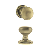 Harrogate Mushroom Old English Mortice Knob - Matt Antique Brass