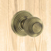 Ripon Reeded Old English Mortice Knob - Matt Antique Brass