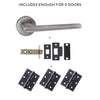 Forme Boston Designer Lever on Minimal Round Rose - Urban Graphite Handle Pack