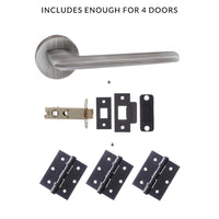 Forme Boston Designer Lever on Minimal Round Rose - Urban Graphite Handle Pack