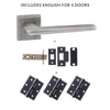 Forme Boston Designer Lever on Minimal Square Rose - Urban Graphite Handle Pack