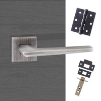 Forme Boston Designer Lever on Minimal Square Rose - Urban Graphite Handle Pack
