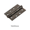 102x76mm Grade 13 Hinge- Square Corners - Suits Fire Doors - Price Per Hinge - Six Finishes Available