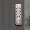 Mechanical Digital Door Lock, Mortice Latch with Dual Backplate - Silver Grey