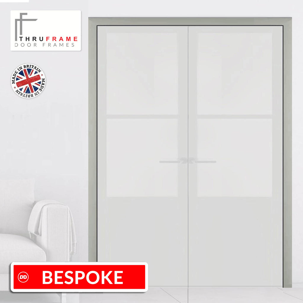 Thruframe Handmade Eco-Urban® Interior Double  Door Lining Frames - Premium Primed - Six Finishes