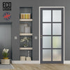Handmade Eco-Urban Perth 8 Pane Solid Wood Internal Door UK Made DD6318SG - Frosted Glass - Eco-Urban® Stormy Grey Premium Primed